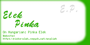 elek pinka business card